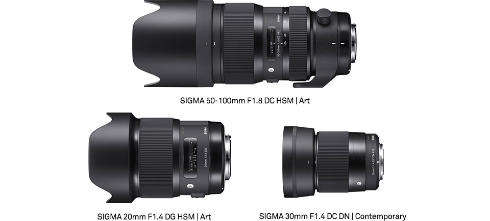 「SIGMA 20mm F1.4 DG HSM | Art」、「SIGMA 50-100mm F1.8 DC HSM | Art」、「SIGMA 30mm F1.4 DC DN | Contemporary」の中からいずれか1点
